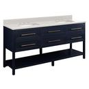 Signature Hardware Midnight Navy Blue 72 in. Floor Mount Vanity 