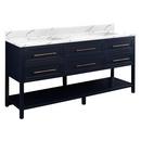 Signature Hardware Midnight Navy Blue 72 in. Floor Mount Vanity 