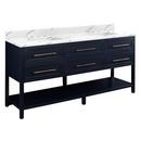 Signature Hardware Midnight Navy Blue 72 in. Floor Mount Vanity 