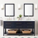 Signature Hardware Midnight Navy Blue 72 in. Floor Mount Vanity 
