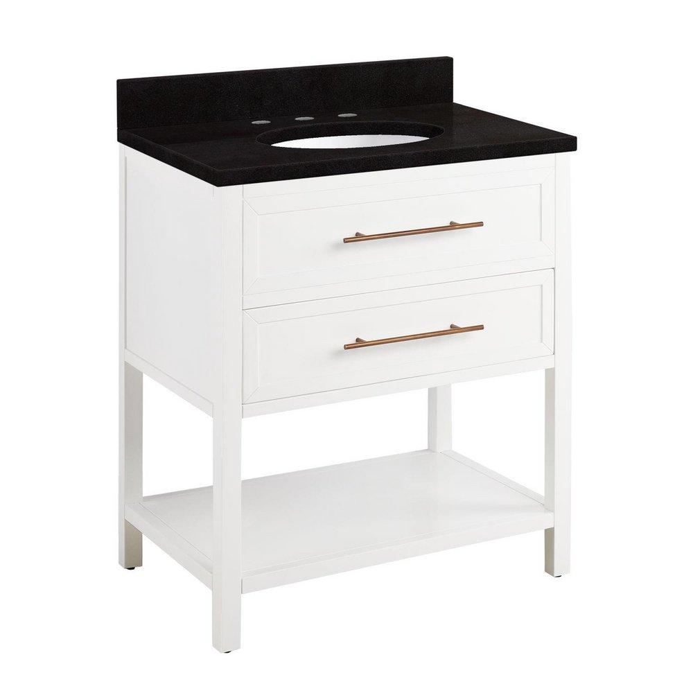 Signature Hardware Bright White 30 in. Floor Mount Vanity 