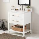 Signature Hardware Bright White 30 in. Floor Mount Vanity 