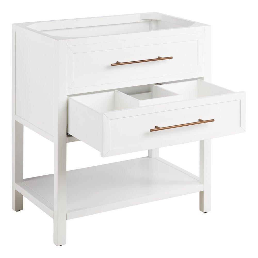 Signature Hardware Bright White 30 in. Floor Mount Vanity 