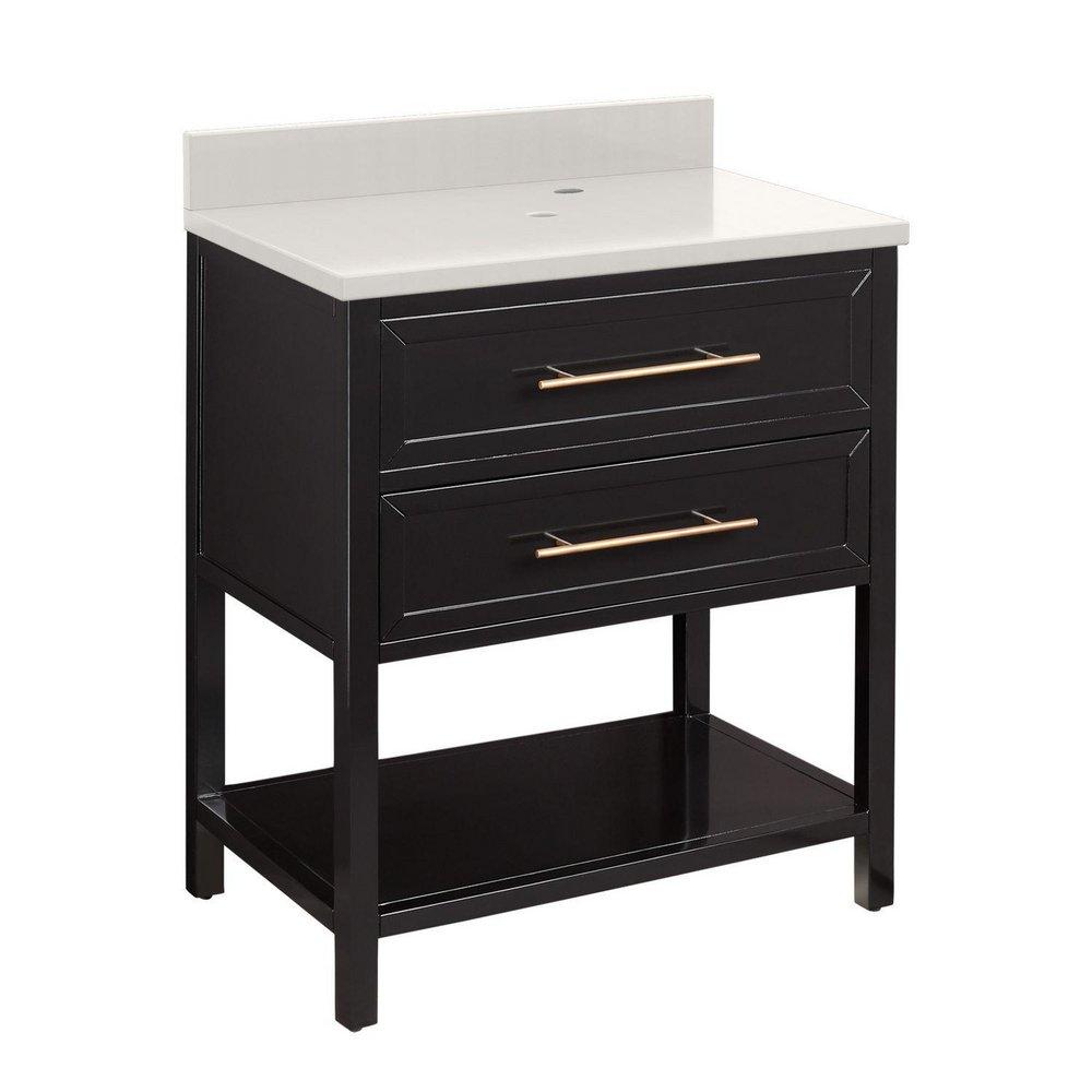 Signature Hardware Black 30 in. Floor Mount Vanity 