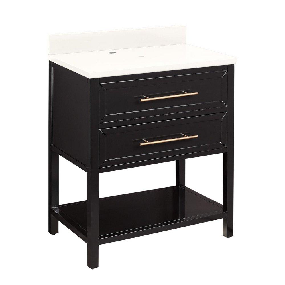 Signature Hardware Black 30 in. Floor Mount Vanity 