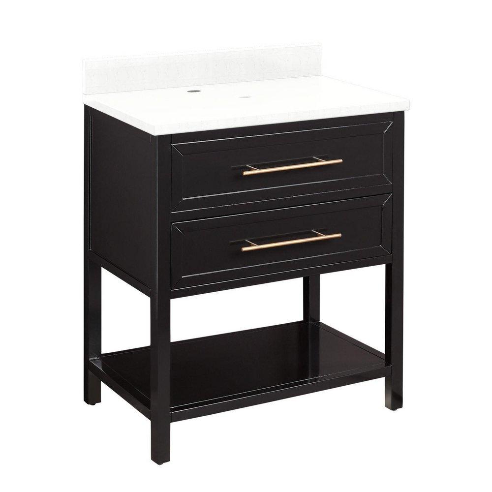 Signature Hardware Black 30 in. Floor Mount Vanity 