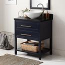 Signature Hardware Midnight Navy Blue 30 in. Floor Mount Vanity 