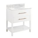 30 in. Floor Mount Vanity in White