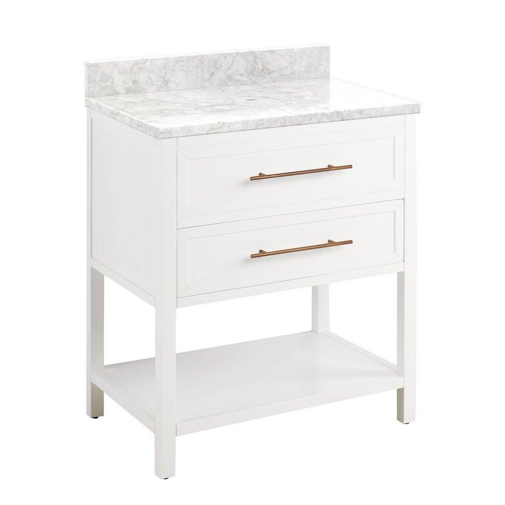 Signature Hardware Bright White 30 in. Floor Mount Vanity 