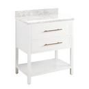 Signature Hardware Bright White 30 in. Floor Mount Vanity 