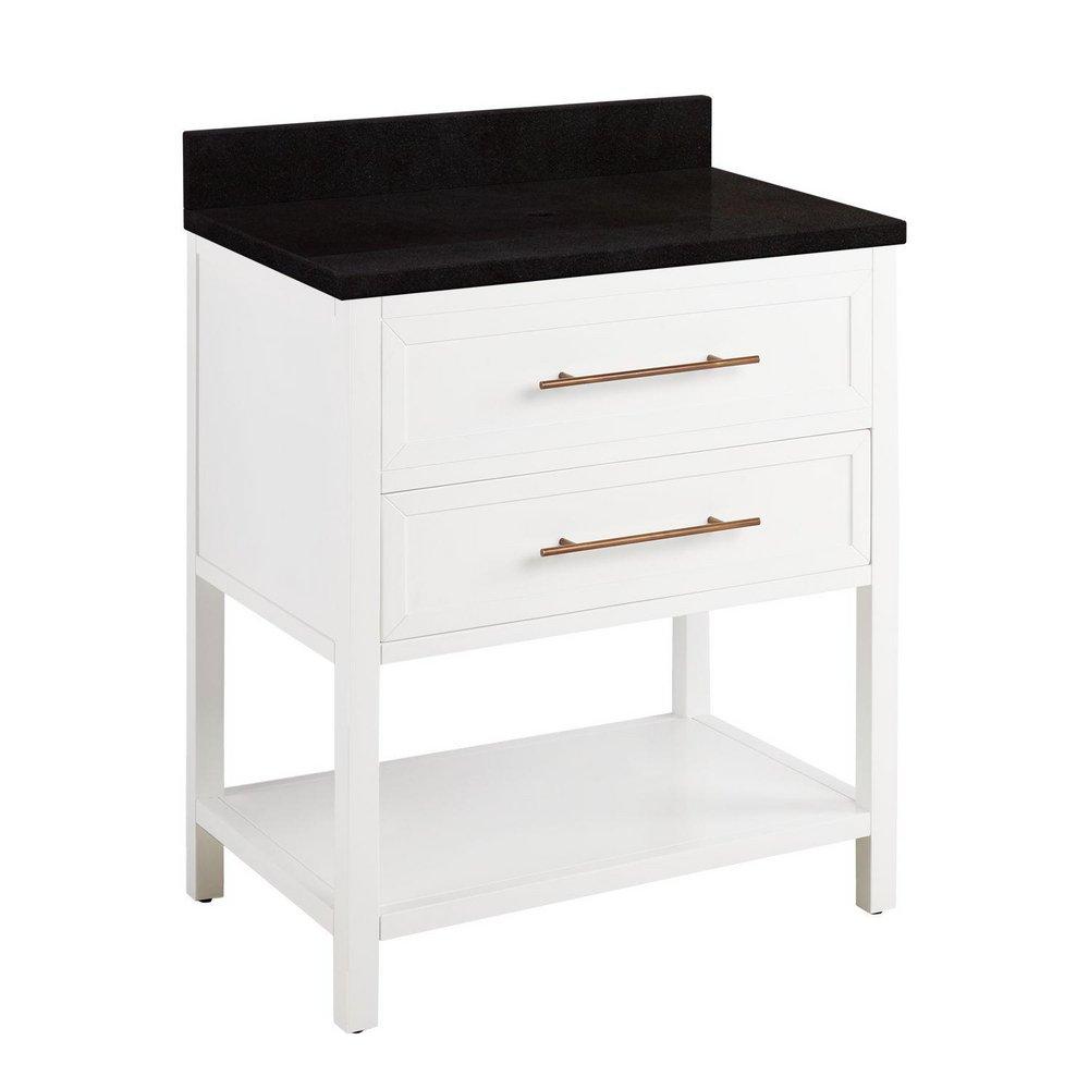 Signature Hardware Bright White 30 in. Floor Mount Vanity 