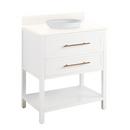 Signature Hardware Bright White 30 in. Floor Mount Vanity 