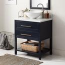 Signature Hardware Midnight Navy Blue 30 in. Floor Mount Vanity 