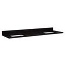 Signature Hardware Absolute Black 22 x 73 in. Double Bowl Granite Vanity Top 