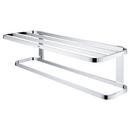 24 in. Two-tier Towel Shelf in Chrome 