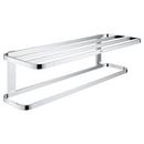 24 in. Two-tier Towel Shelf in Chrome