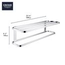24 in. Two-tier Towel Shelf in Chrome 