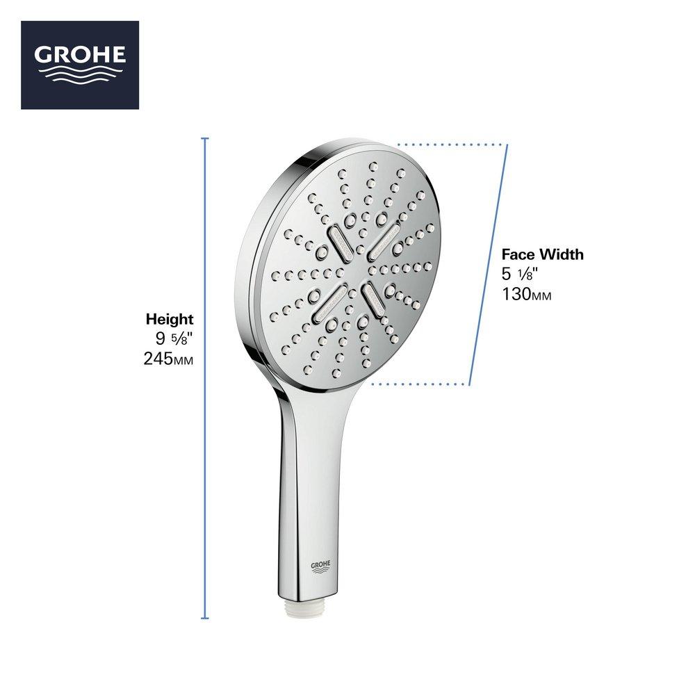 GROHE Brushed Nickel Multi Function Hand Shower 
