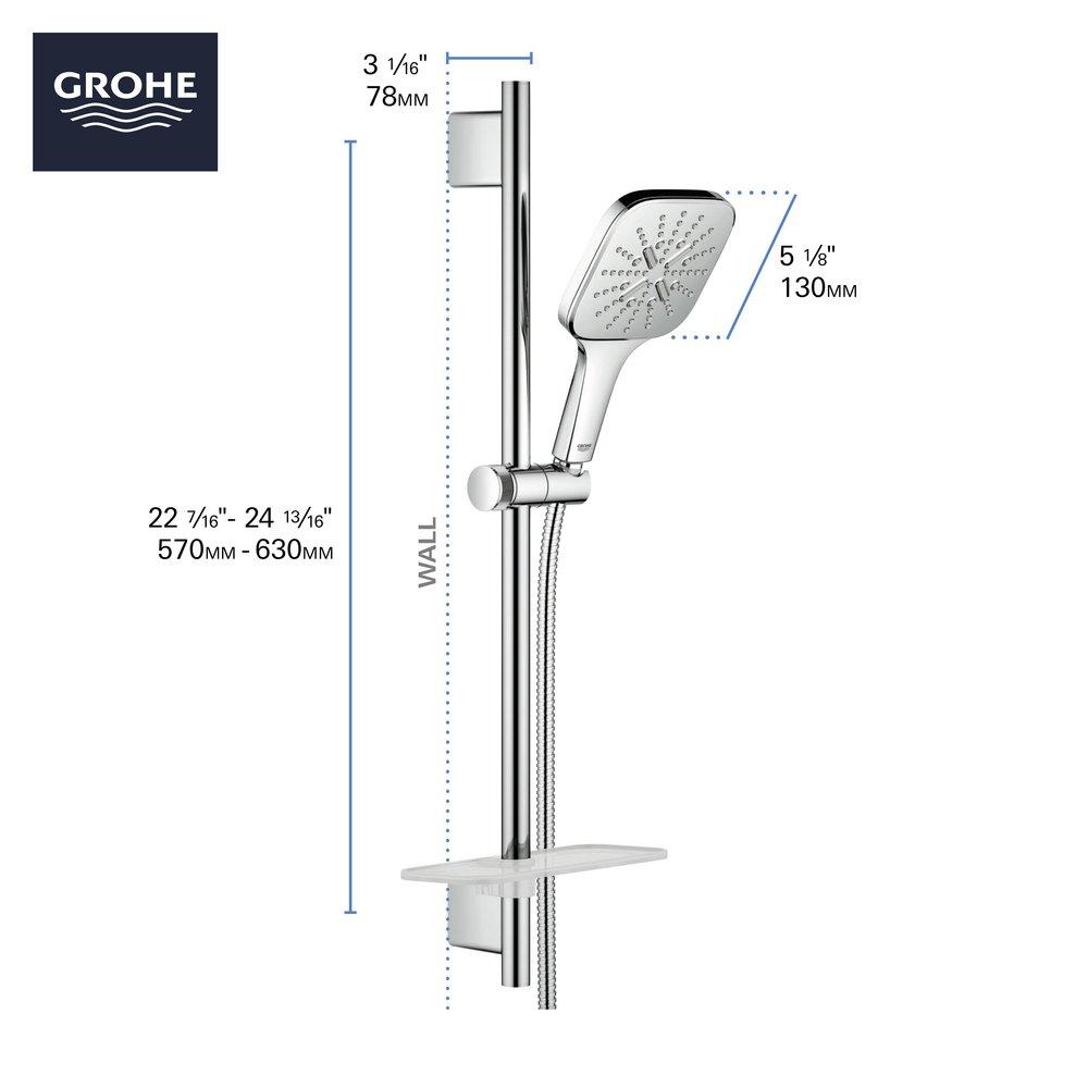 GROHE Brushed Nickel Multi Function Hand Shower 