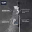 GROHE Brushed Nickel Multi Function Hand Shower 