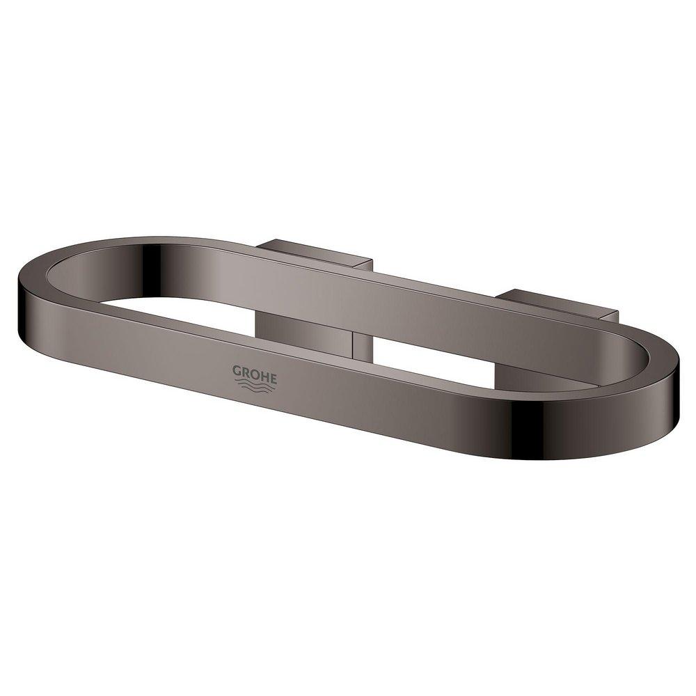 GROHE Hard Graphite Rectangular Closed Towel Ring 