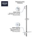 36 in. Shower Slide Bar in Brushed Cool Sunrise 