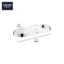 GROHE Brushed Nickel Infinity Finish&trade; Rectangular Closed Towel Ring 