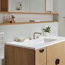 GROHE Brushed Nickel Infinity Finish Rectangular Closed Towel Ring 