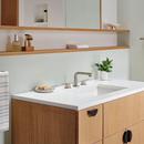 GROHE Brushed Cool Sunrise Rectangular Closed Towel Ring 