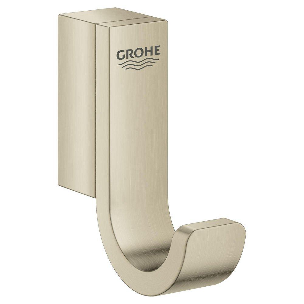 GROHE Brushed Nickel 1-Hook Robe Hook 