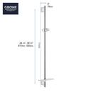 GROHE Hard Graphite 36-5/8 in. Shower Rail 