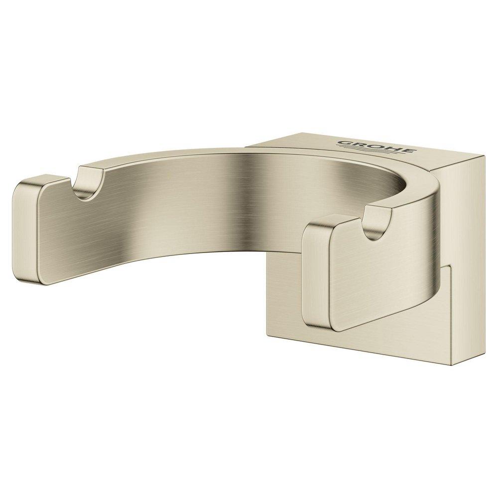 GROHE Brushed Nickel 2-Hook Robe Hook 