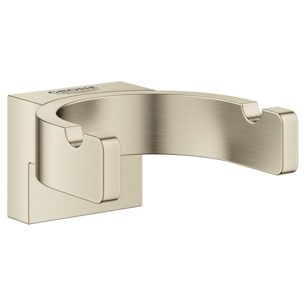 GROHE Brushed Nickel 2-Hook Robe Hook 