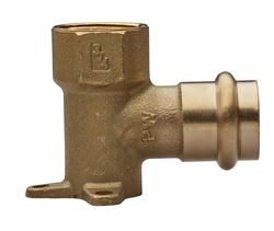 1/2 in. Copper Press x FPT Drop Ear Brass 90&deg; Elbow