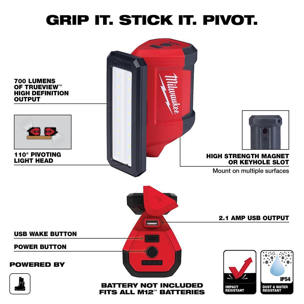 M18 ROVER Service & Repair Flood Light in Red 