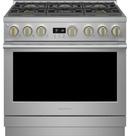 Monogram® Stainless Steel 35-1/4 x 35-7/8 x 28-1/2 in. 23000 BTU 6.2 cu. ft. 6-Burner Sealed Gas Freestanding Range 
