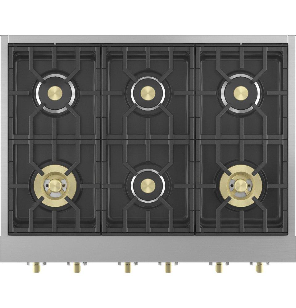 Monogram® Black 6-Burner 23000 BTU Sealed Cooktop 
