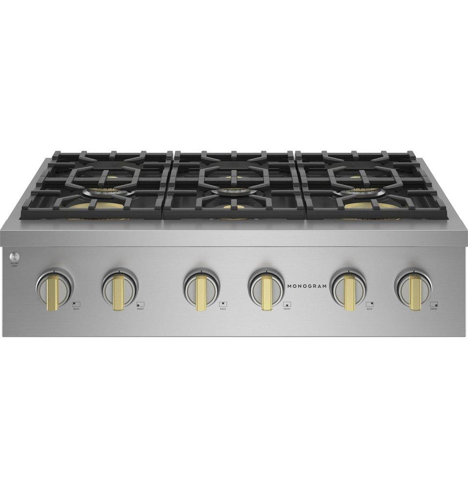 Monogram® Black 6-Burner 23000 BTU Sealed Cooktop 