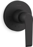 Single Handle Volume Control Valve Trim in Matte Black