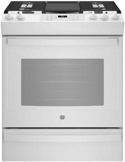 36-1/4 x 30 in. 5.6 cu. ft. 57500 BTU 5-Burner Electric Sealed Slide-In Range in White