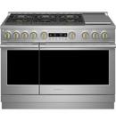 Monogram® Stainless Steel 35-1/4 x 47-7/8 x 28-1/2 in. 23000 BTU 8.25 cu. ft. 6-Burner Sealed Dual Fuel Freestanding Range 