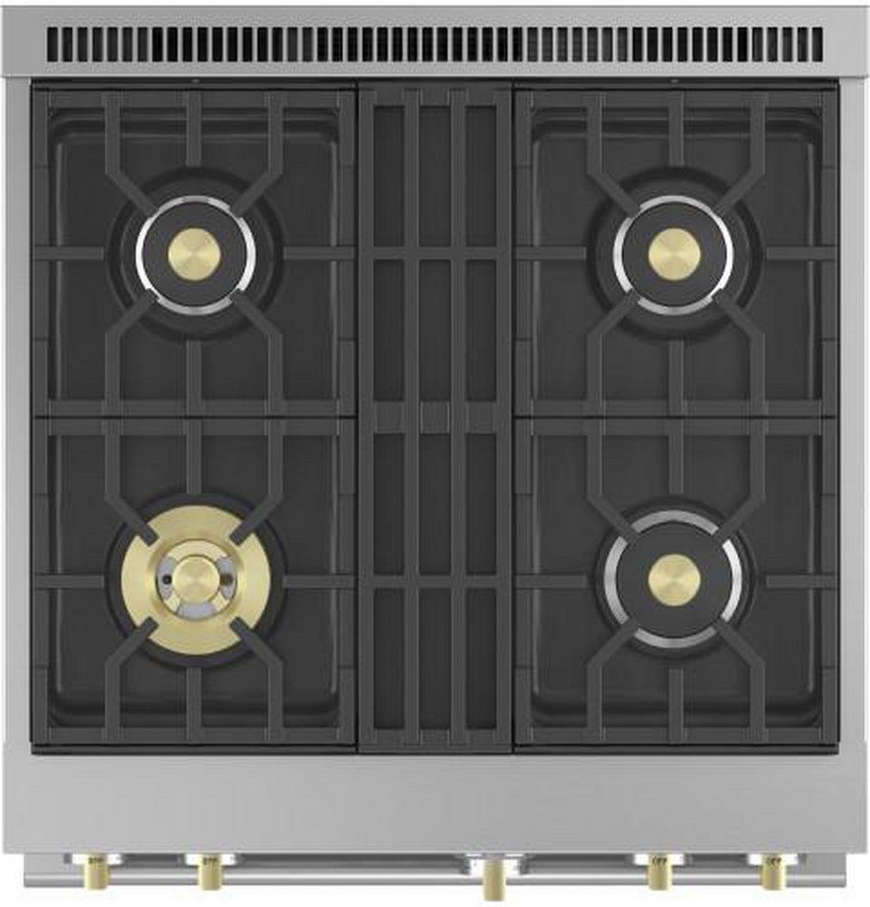 Monogram&reg; Stainless Steel 29-7/8 x 35-1/4 in. 21000 BTU 5.7 cu. ft. 4-Burner Sealed Gas Freestanding Range 