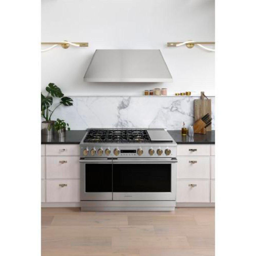 Monogram&reg; Stainless Steel 35-1/4 x 47-7/8 x 28-1/2 in. 23000 BTU 6.2 cu. ft. 6-Burner Sealed Gas Freestanding Range 
