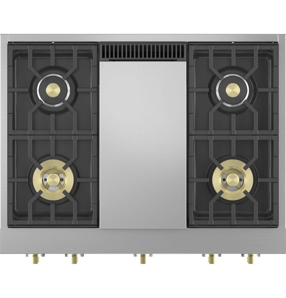 Monogram&reg; Black 4-Burner 23000 BTU Sealed Cooktop 