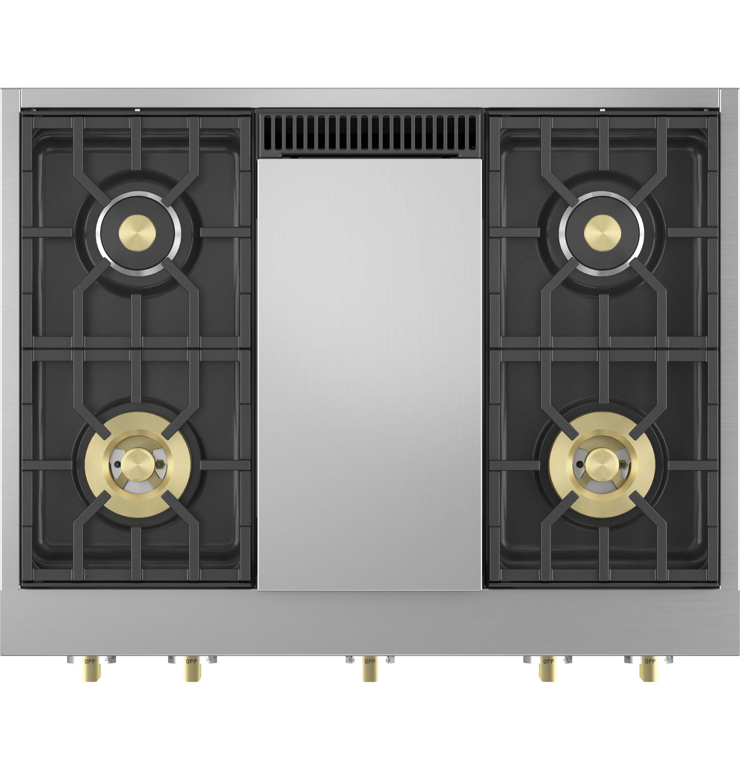 Monogram&reg; Black 4-Burner 23000 BTU Sealed Cooktop 