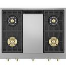 Monogram&reg; Black 4-Burner 23000 BTU Sealed Cooktop 