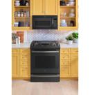 GE® Fingerprint Resistant Black Slate 36-1/4 x 30 in. 5.6 cu. ft. 57500 BTU 5-Burner Electric Sealed Slide-In Range 