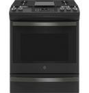 36-1/4 x 30 in. 5.6 cu. ft. 57500 BTU 5-Burner Electric Sealed Slide-In Range in Fingerprint Resistant Black Slate