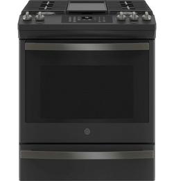 36-1/4 x 30 in. 5.6 cu. ft. 57500 BTU 5-Burner Electric Sealed Slide-In Range in Fingerprint Resistant Black Slate