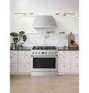 GE&reg; Fingerprint Resistant Stainless Steel 30 x 36-1/2 in. 21000 BTU 6.7 cu. ft. 5-Burner Sealed Gas Freestanding Range 